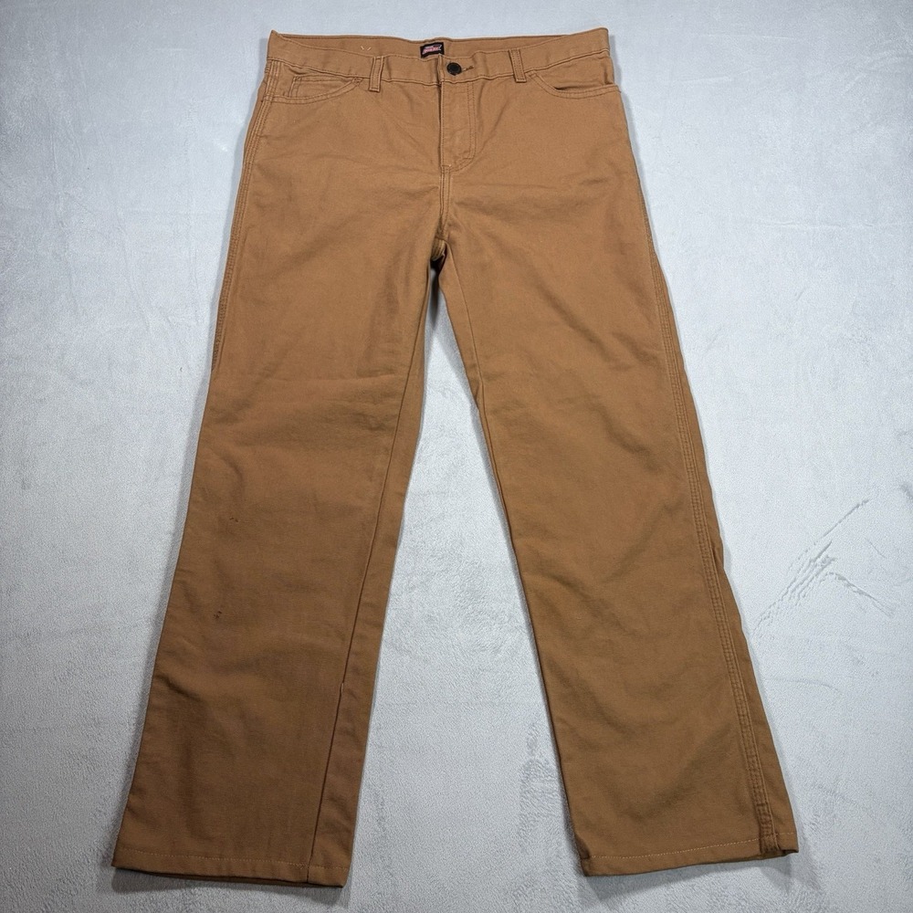 Dickies Canvas Painter Women's Pant Size 18 RG Tan Brown Straight Leg Relax Fit.